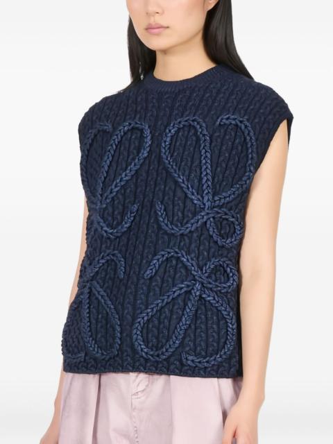 cable-knit vest