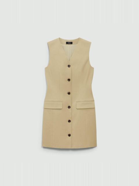 Sleeveless Blazer Dress in Cotton Chino