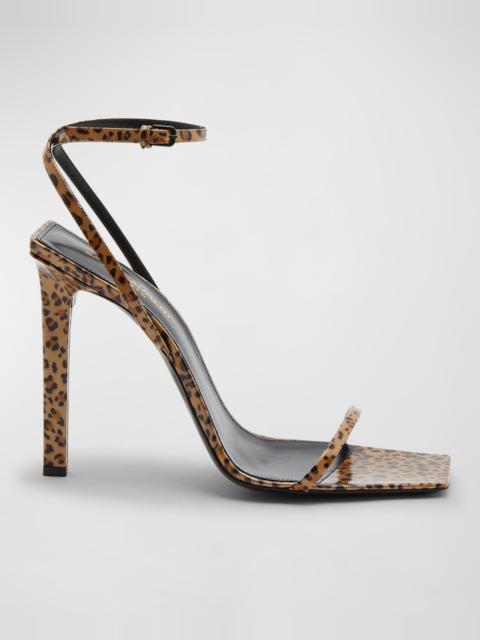 Pam Leopard-Print Leather Sandals