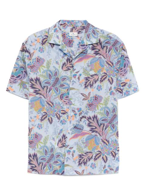 floral-print shirt