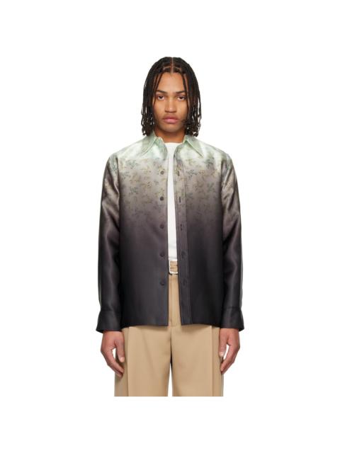 Green & Black Floral Shirt