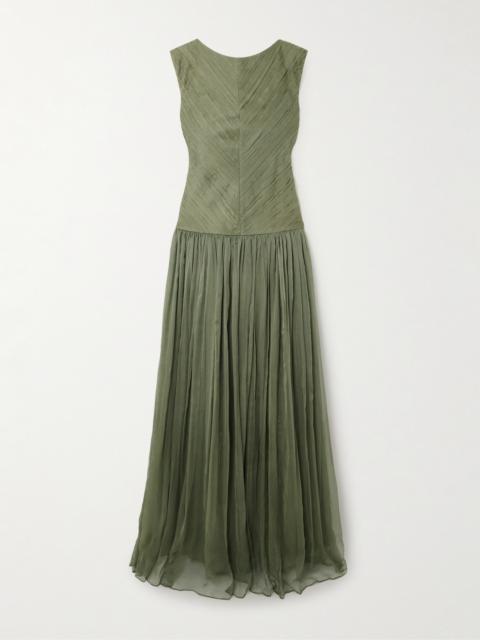 Eden Pintucked Chiffon Gown