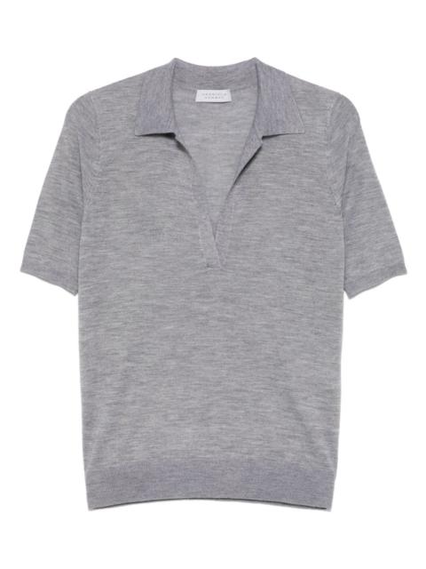 knitted polo top