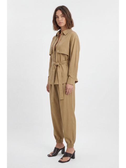 Cupro Utility Twill Woven Shirt