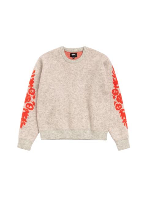 Stussy Mohair Flower Sweater Grey Heather