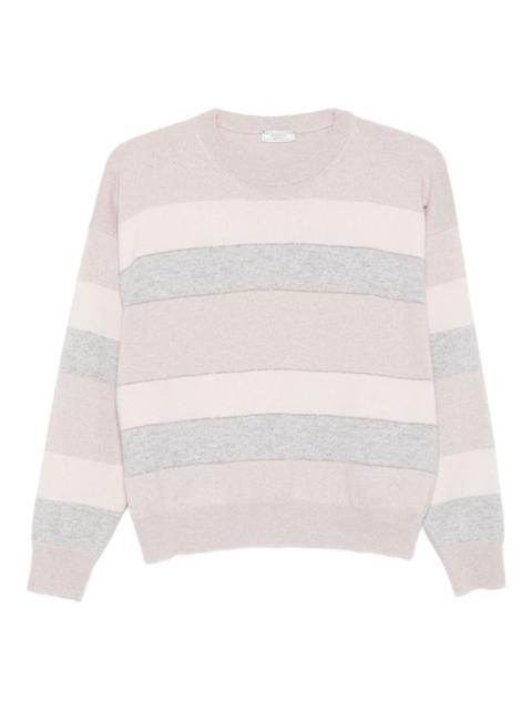 striped crew-neck sweater