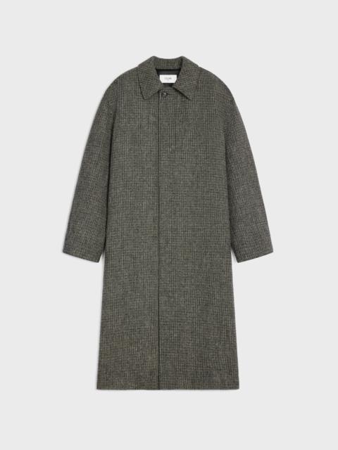 mac coat IN CHECKED WOOL TWEED
