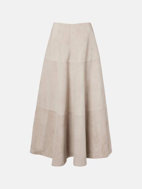Varda suede maxi skirt