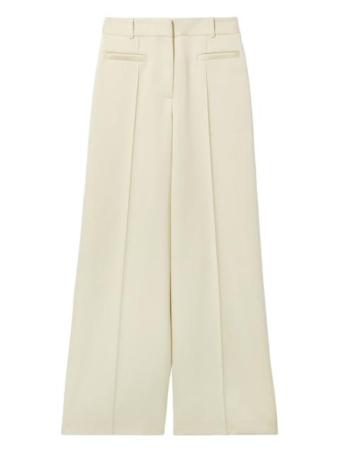 pleated wide-leg trousers