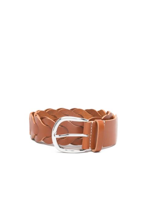 Edena braided leather belt