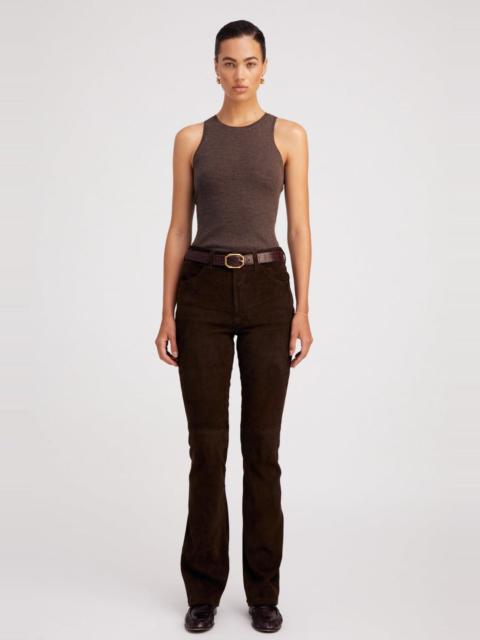 AMERICANO SUEDE 5 POCKET MICRO FLARE PANTS