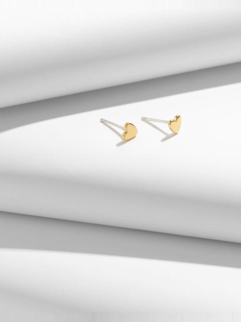 Demi-Fine Heart Stud Earrings