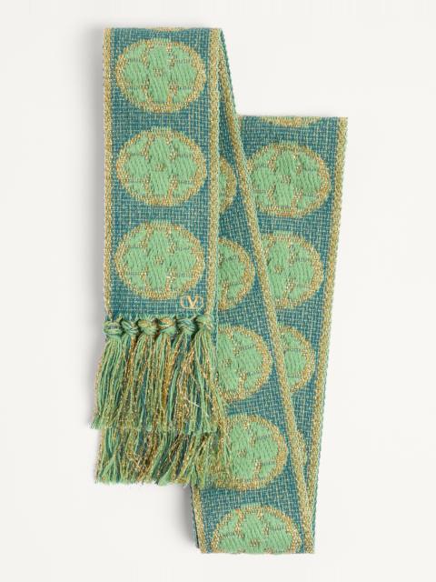 ANTIBES SCARF IN COTTON AND METALLIC FIBER