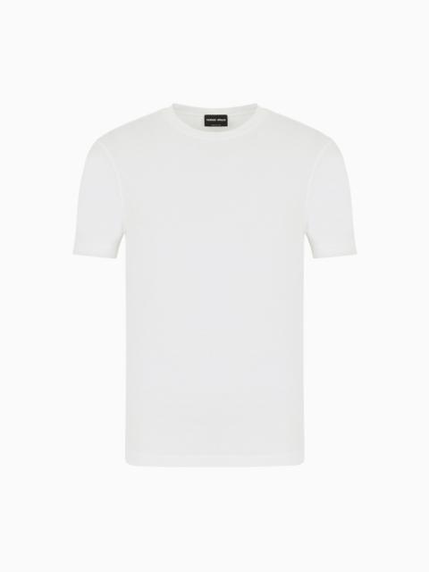 Icon Crew-neck T-shirt in stretch viscose jersey