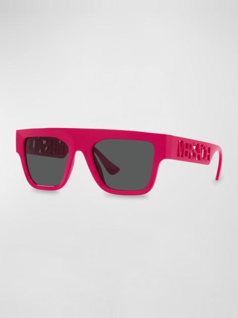 Flat-Top Rectangle Nylon Sunglasses