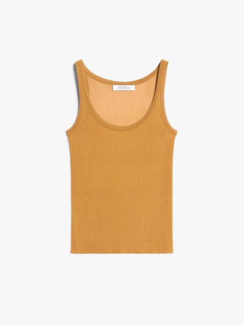 BASTIA Ribbed silk top