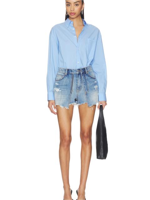 Prestyled Button Down Skort Romper