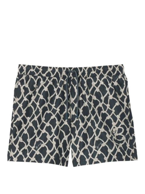 nautical knot-print swim shorts