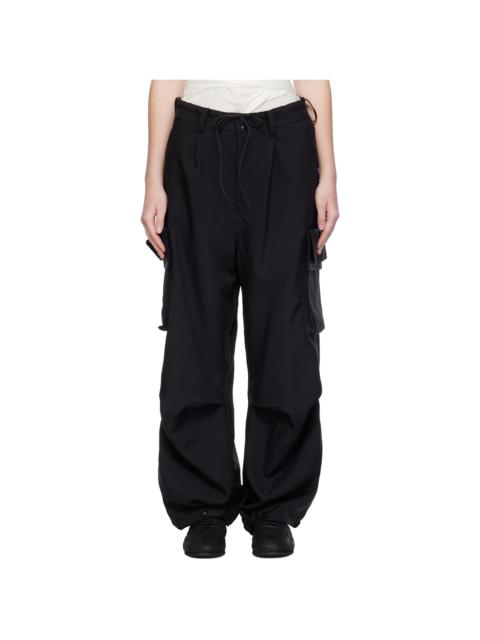 Black Sport Uniform Multi Cargo Pants