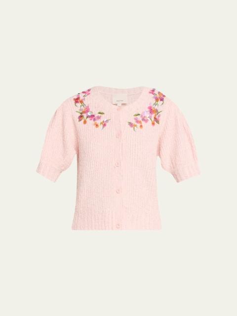 Millicent Trailing Flower Cropped Cardigan