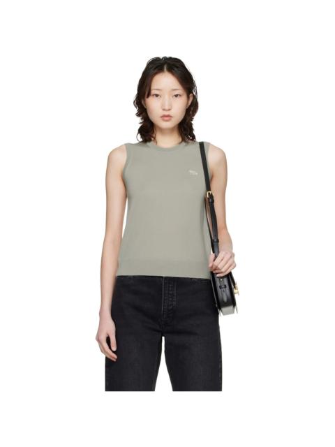 Beige Baby Fox Fine Merino Sweater Vest