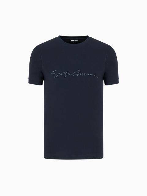 STRETCH BAMBOO-VISCOSE JERSEY T-SHIRT