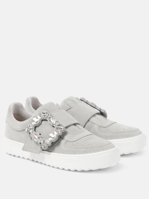 Very Vivier embellished suede sneakers