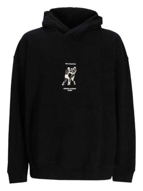 boxing-print hoodie