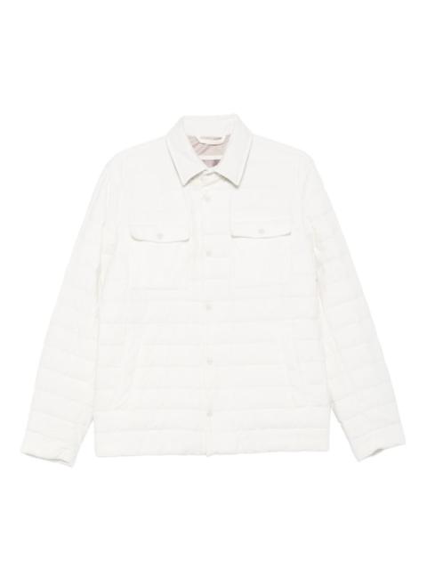 quilted flap-pocket jacket