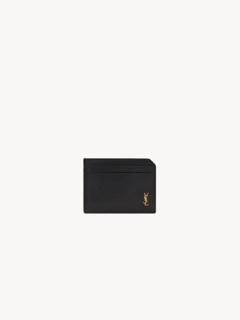 TINY CASSANDRE OPEN CARD CASE IN SHINY LEATHER