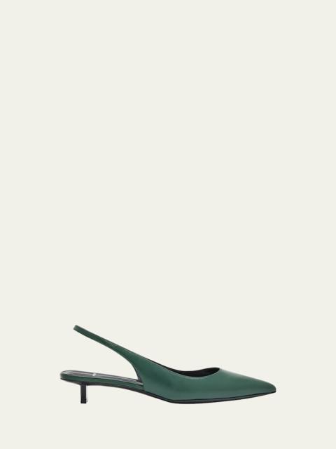 Stella Metallic Leather Slingback Pumps