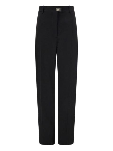 buckle-fastening tailored trousers