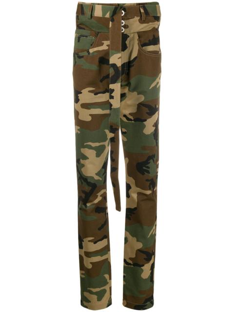 belted camouflage trousers