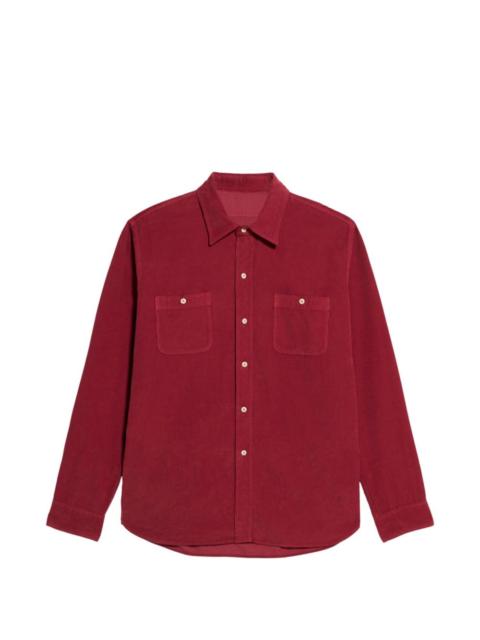 Work patch-pocket corduroy shirt