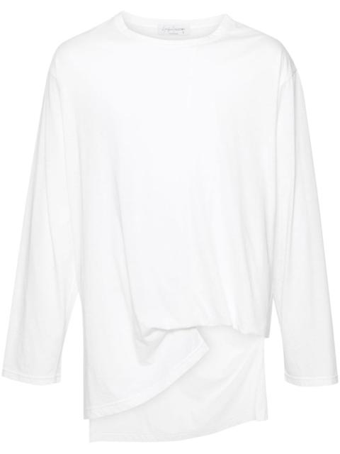 asymmetric cotton T-shirt