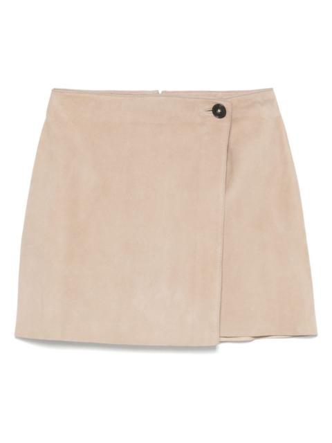 suede mini skirt