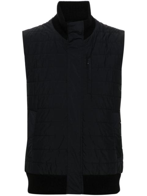 quilted zip-up gilet