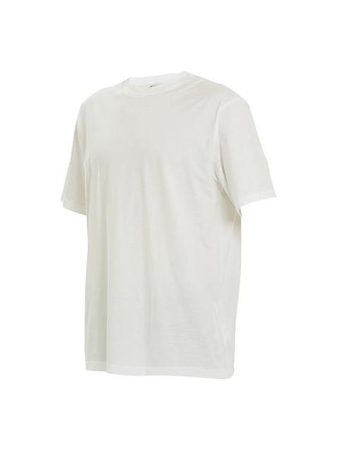 Men's Y-3 SS21 Back Stripe Loose Round Neck Short Sleeve White H16335