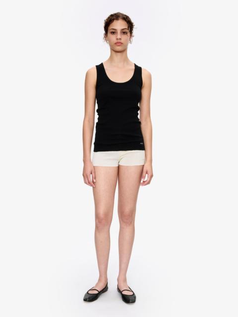 FITTED LISLE THREAD TANK TOP