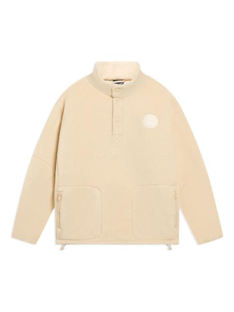 Li-Ning Logo Half Zip Fleece Jacket 'Light Brown' AAES939-3