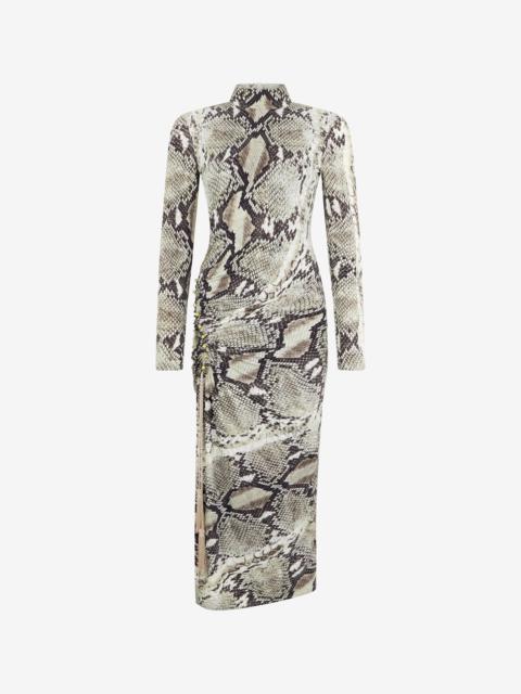 Midi Dress With Python Print