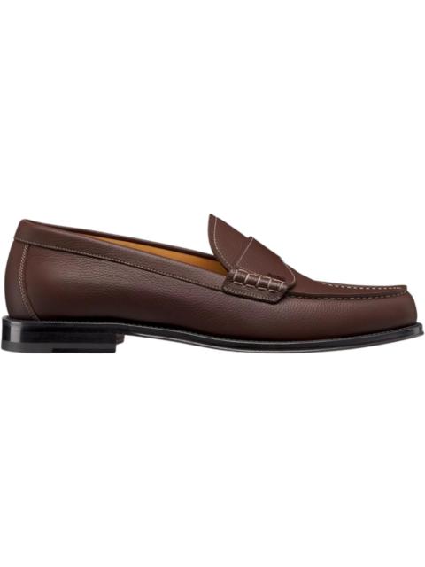 Dior Granville Loafer in Grained Calfskin Brown
