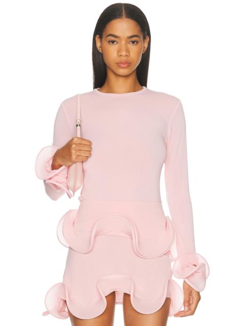 Wave Sleeve Bamboo Top