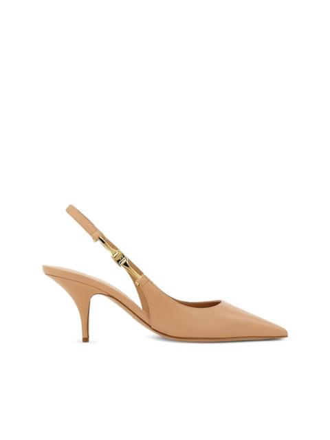 70mm F buckle-slingback pointed-toe sandals