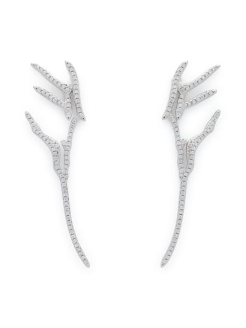 CRYSTAL CLEAR PAVE WING EARRINGS