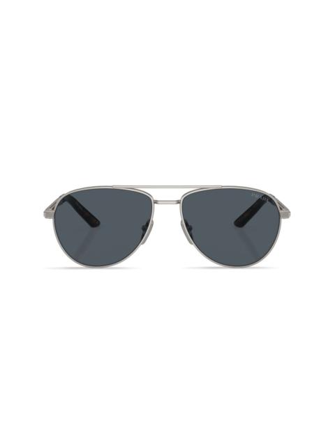 logo-print pilot sunglasses