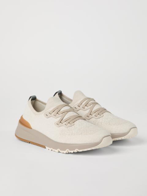 Cotton chiné knit runners