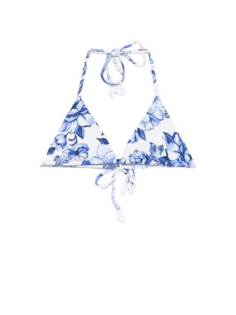 FARM RIO PORCELAIN CHITA TRIANGLE BIKINI TOP