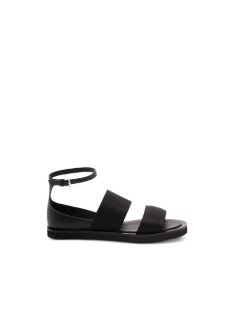 leather flat sandals