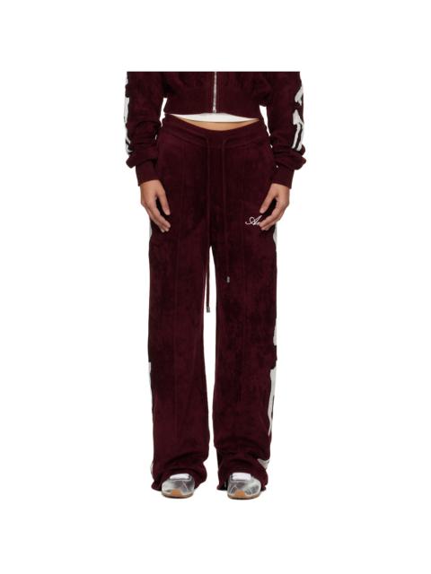Burgundy Bones Track Pants